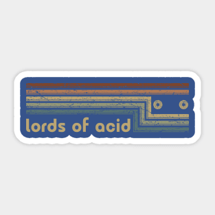 Lords of Acid Cassette Stripes Sticker